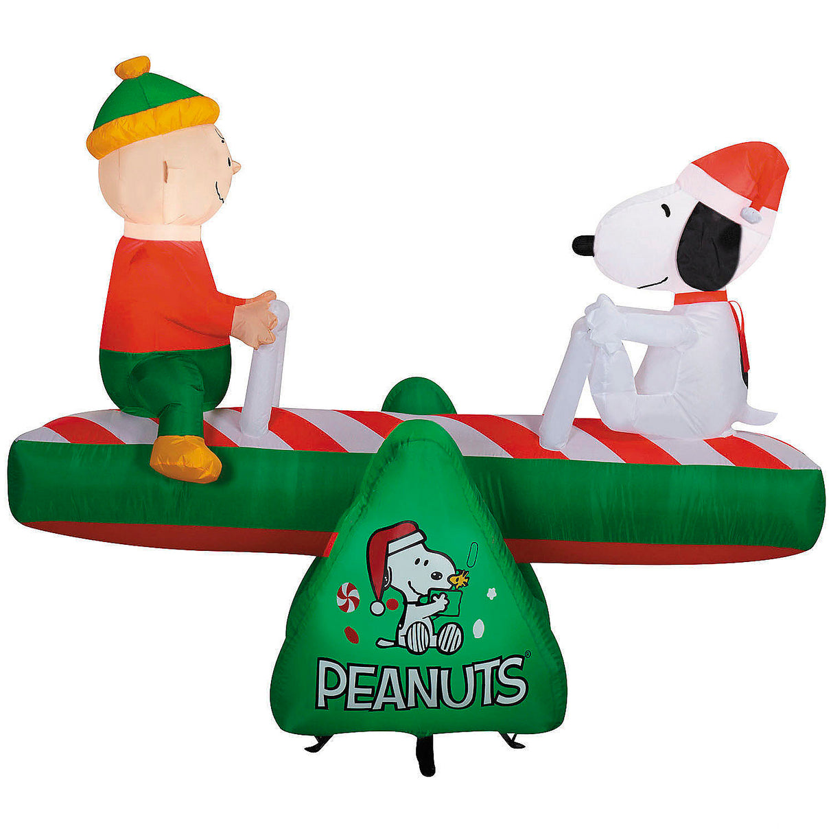 5 Ft Inflatable Peanuts Snoopy and Charlie Brown Yard Decoration for Holiday Outdoor Displays and Christmas Parties