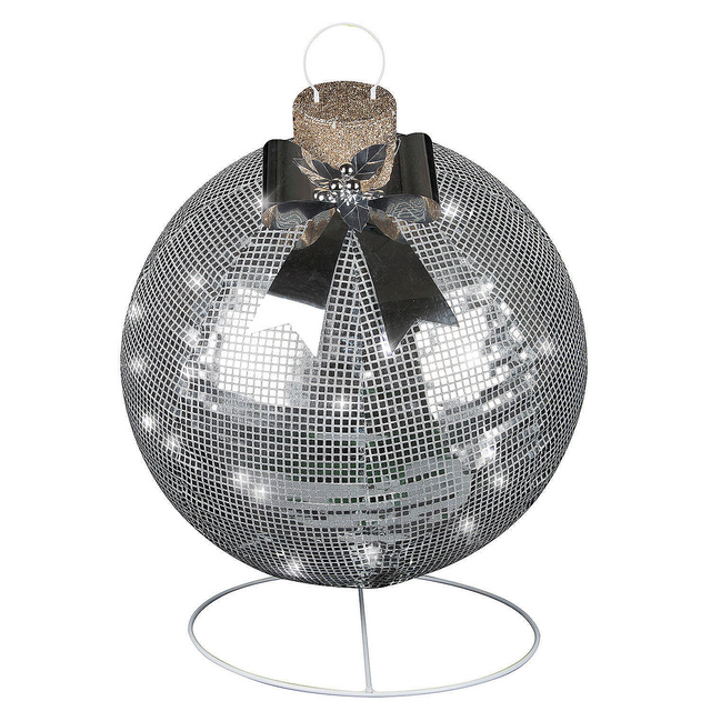 32" Disco Sparkle Silver Christmas Ornament Outdoor Yard Decoration