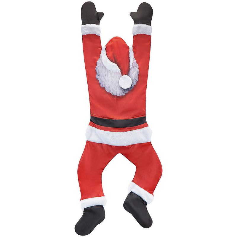 4 Ft. 11" Season Greeters Santa Hanging from the Gutter Christmas Outdoor Decoration