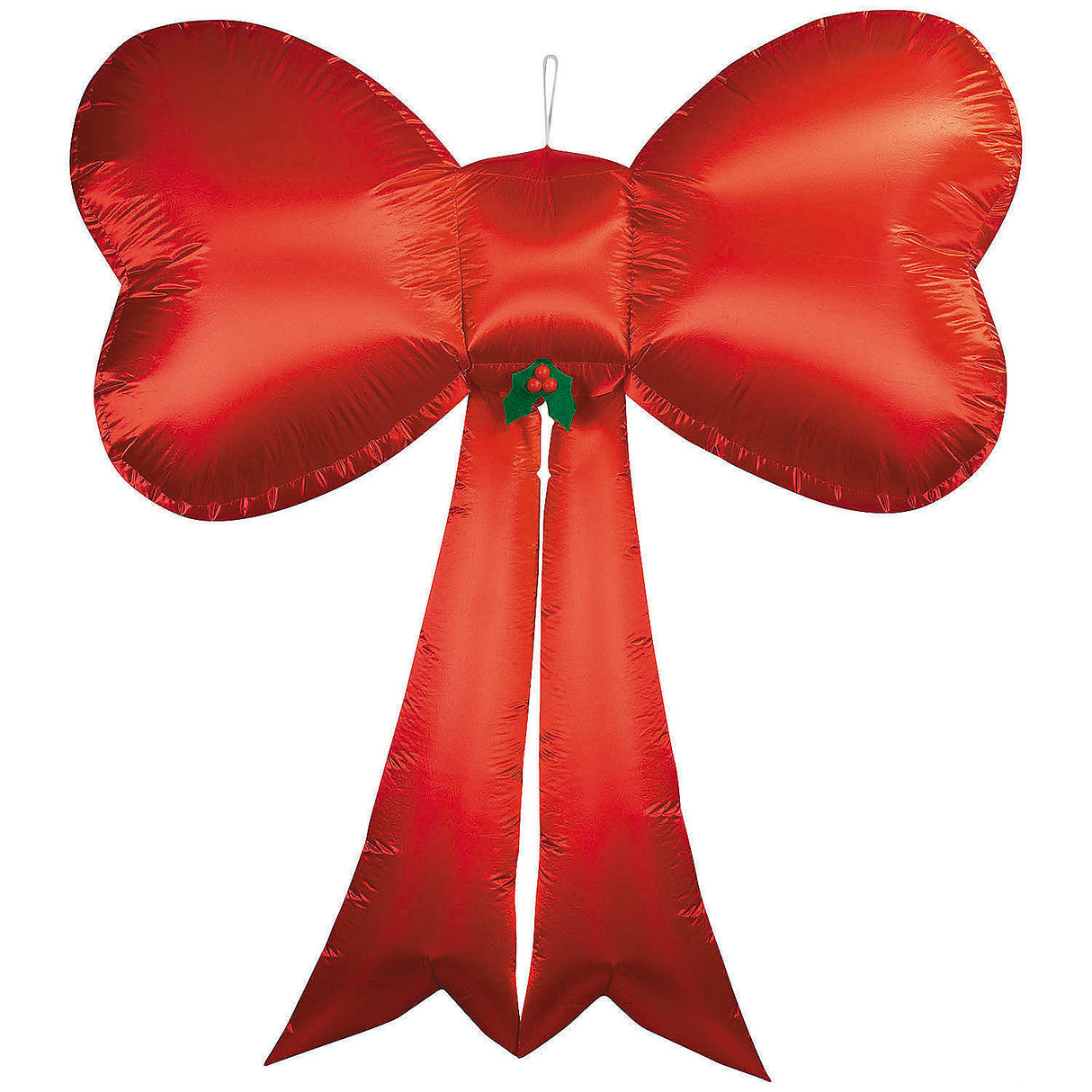 8 Ft Inflatable Red Satin Christmas Bow for Outdoor Holiday Decor and Festive Displays