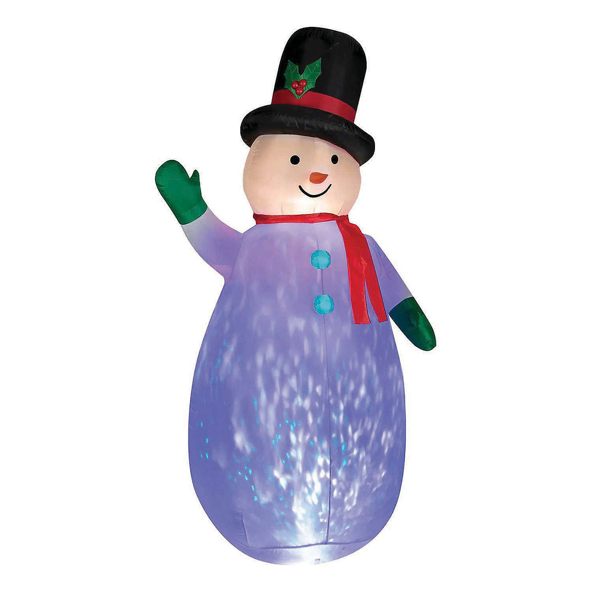 Inflatable Projection Snowman for Holiday Lawn Decorations and Festive Outdoor Displays