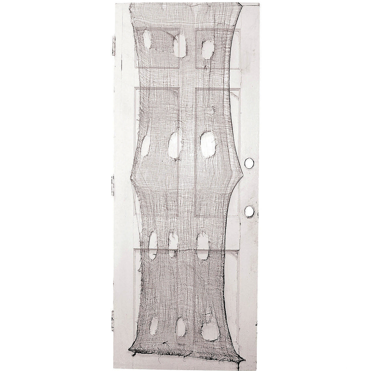 Spooky Black Creepy Door Cloth Decoration for Halloween Parties and Haunted Gatherings