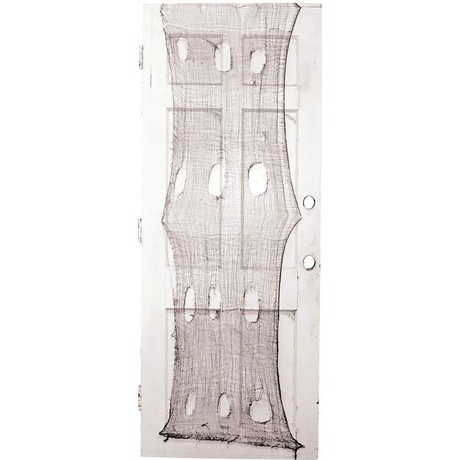 60" x 30" Black Creepy Door Cloth Polyester Halloween Decoration