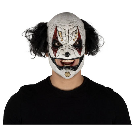 Adults Ghoulish Productions Clowns Prankster Black Clown Overhead Latex Mask - One Size