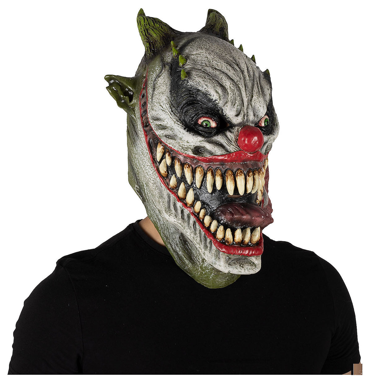 Terrifying Mutant Clown Latex Mask for Halloween Parties and Horror Themed Events