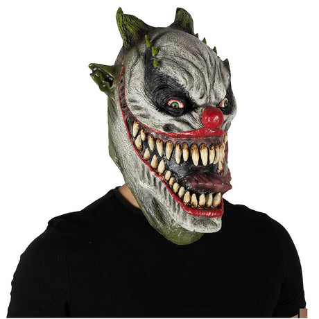 Terrifying Mutant Clown Latex Mask for Halloween Parties and Horror Themed Events