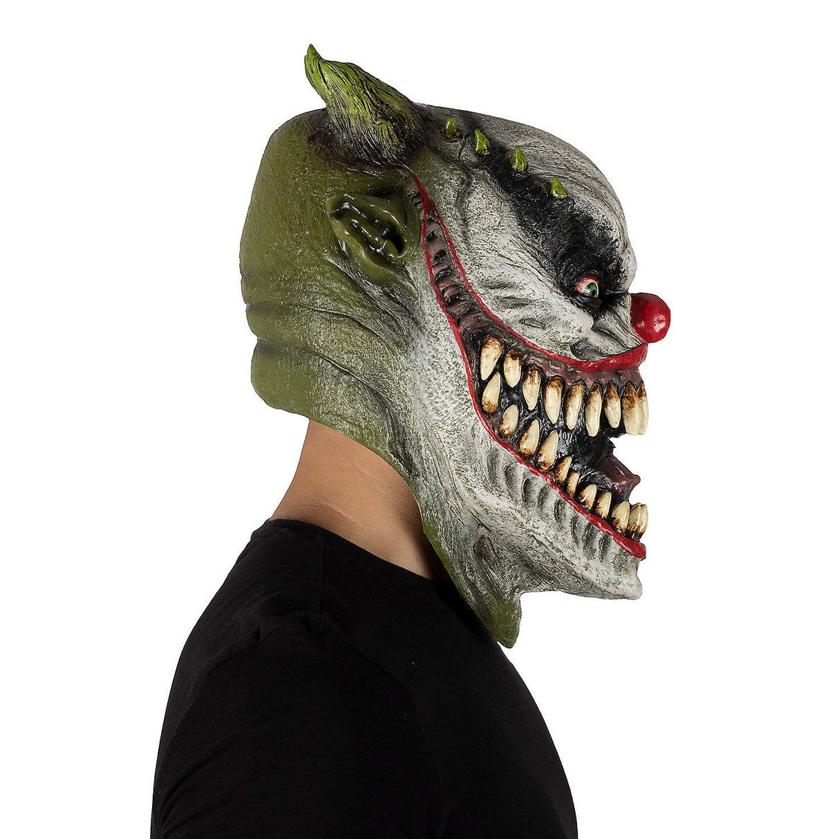 Terrifying Mutant Clown Latex Mask for Halloween Parties and Horror Themed Events