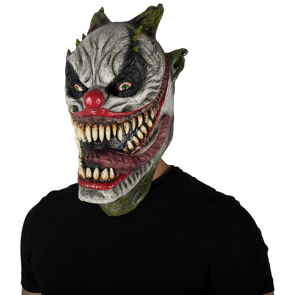 Terrifying Mutant Clown Latex Mask for Halloween Parties and Horror Themed Events