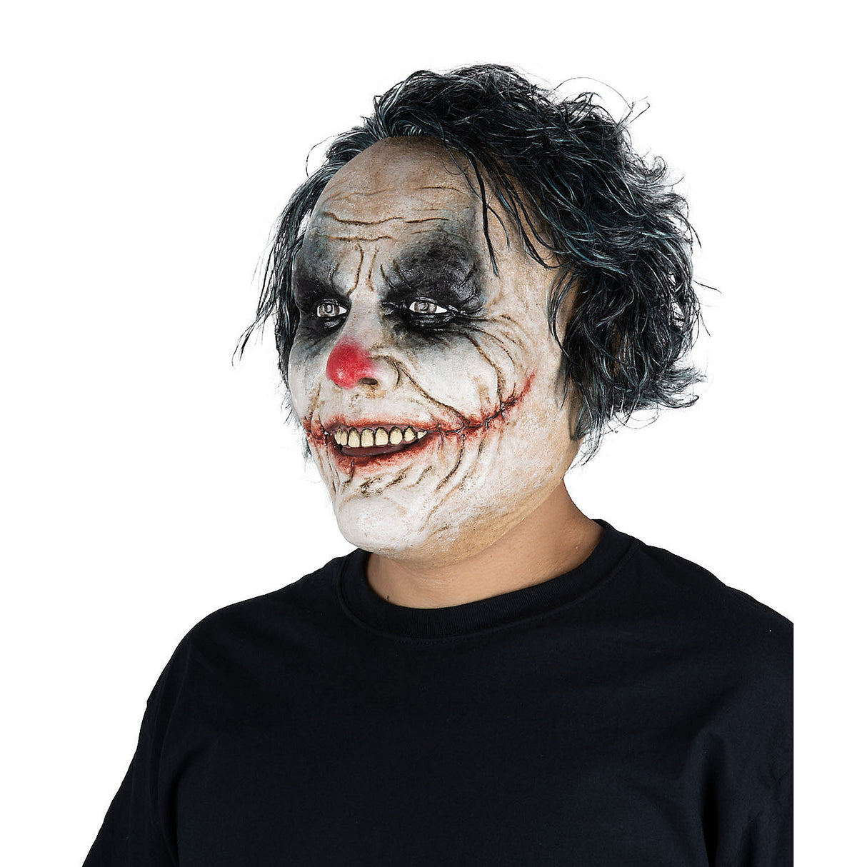 Spine-Chilling Lunatic Clown Overhead Latex Mask for Halloween Events Dressing Up and Scaring Friends