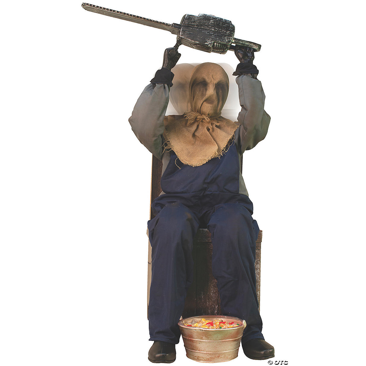 Spooky Chainsaw Greeter Animated Prop for Halloween Scares and Haunted House Decorations