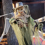 Spooky 6 Ft Animated Inferno Scarecrow Halloween Decoration for Haunted House Events and Trick or Treat Fun
