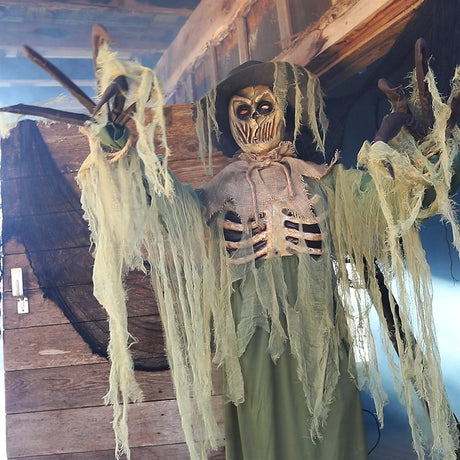 6 Ft. Animated Inferno Scarecrow Halloween Decoration