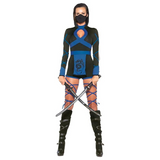 Adult Ninja 3Pc Black/Blue Costume