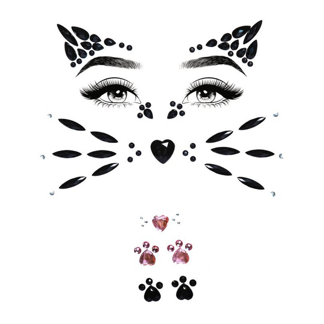 ANIMAL ADHESIVE FACE JEWELS S.