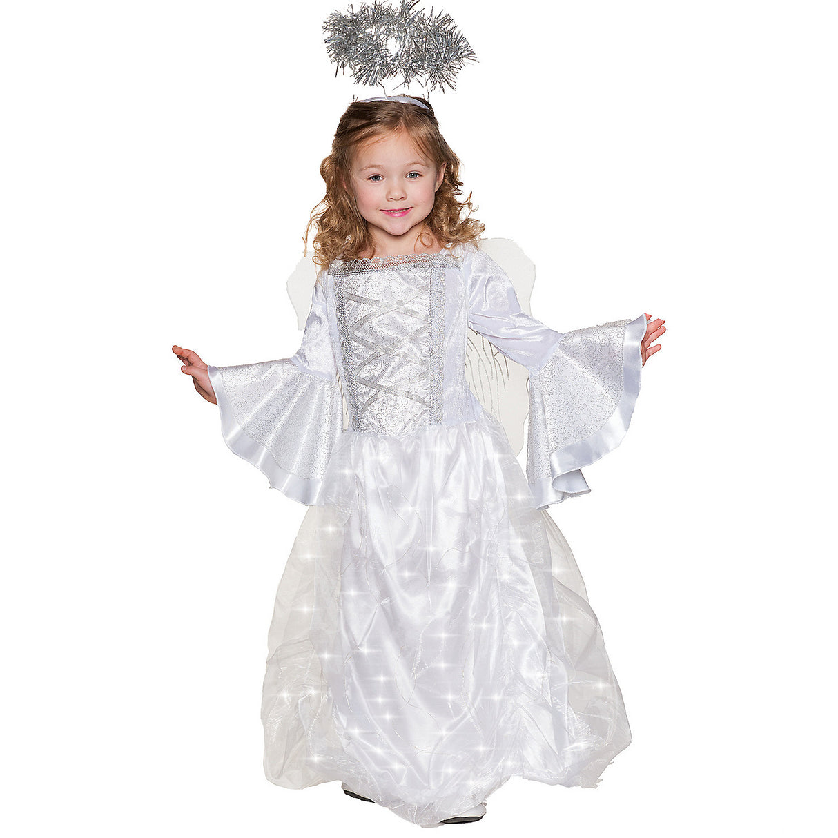 Light-Up Child Lil Angel Costume for Halloween Parties and Fancy Dress Events