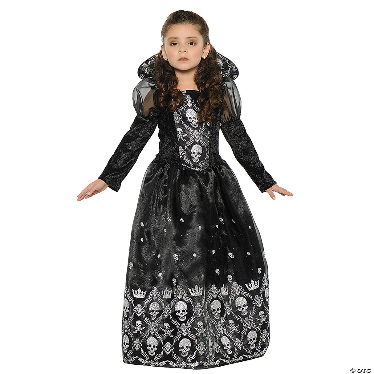 Enchanting Girl's Dark Princess Costume for Halloween Parties and Spooky Dress Up Events