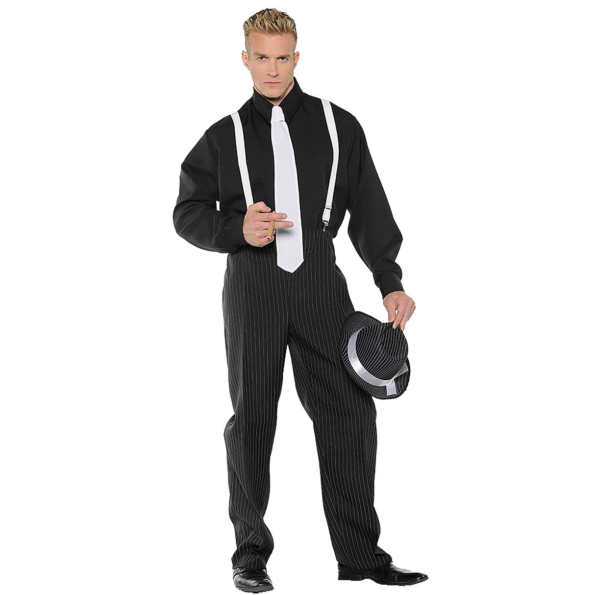 Classic Men's Gangster Costume for 1920s Themed Parties Halloween and Vintage Events