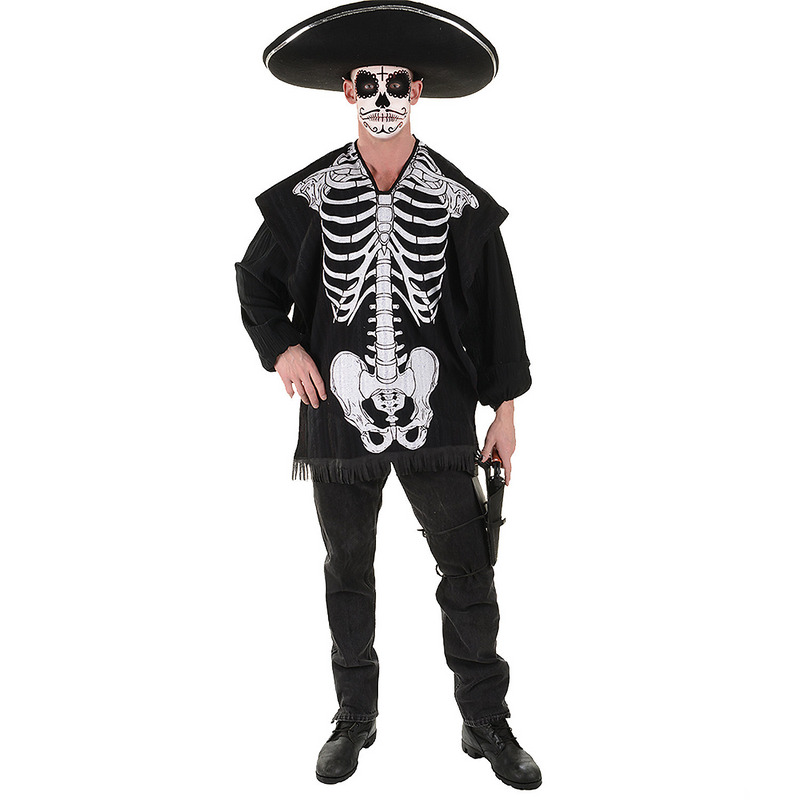 Men's Skeleton Serape Costume