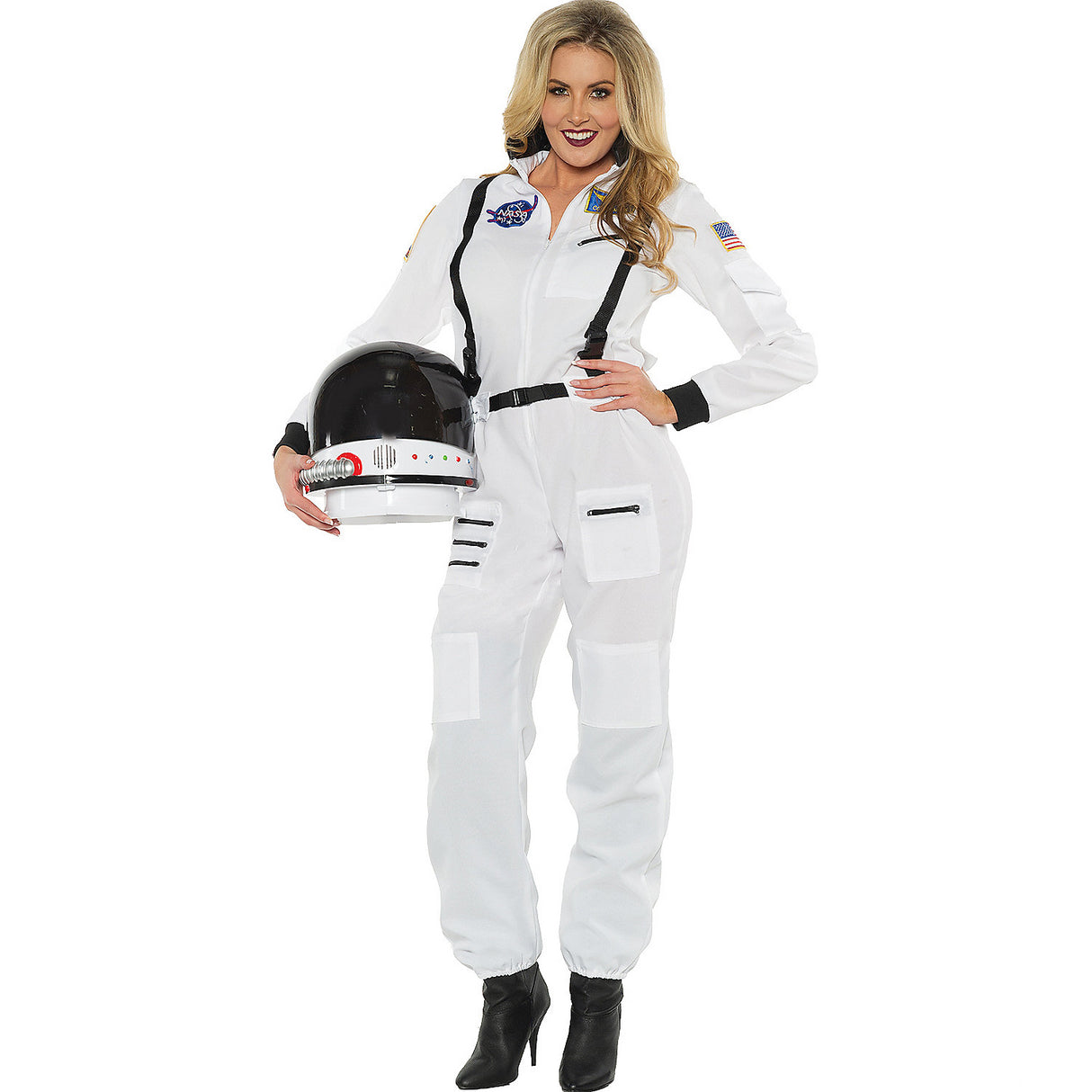 Stylish Female Astronaut Costume for Halloween Events Comic Cons and Space Theme Celebrations