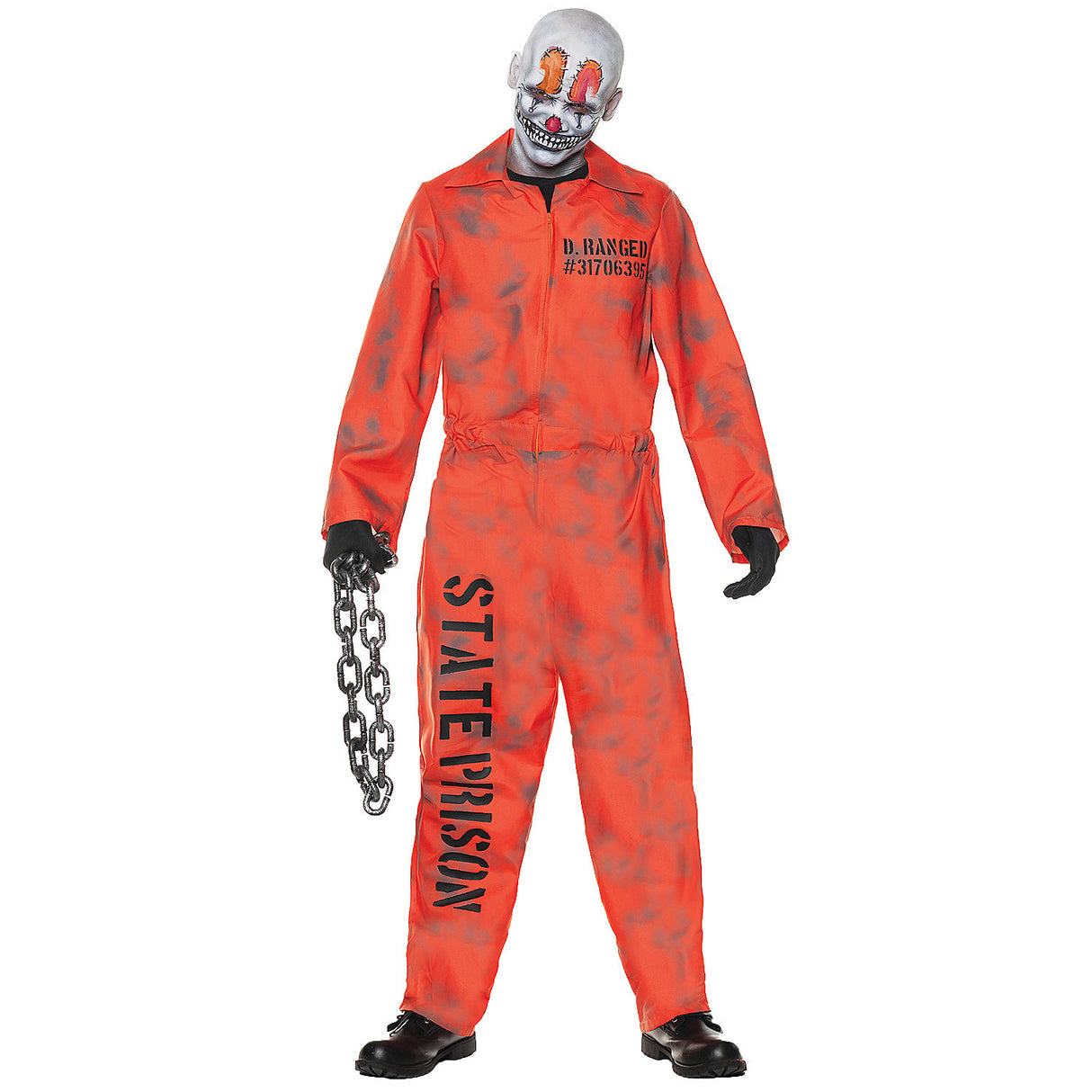 D.Ranged Adult Prison Costume for Halloween Parties and Spooky Events