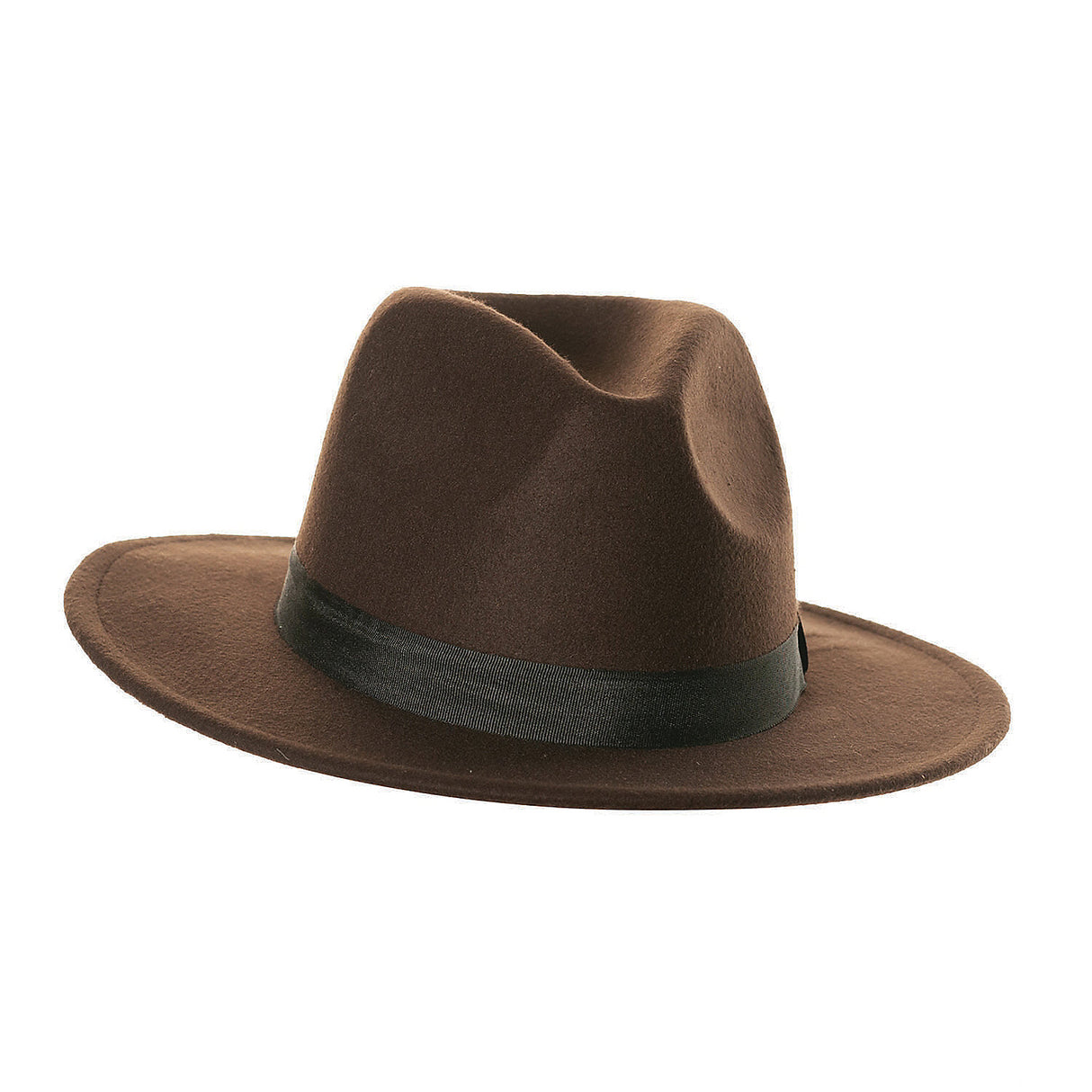 Stylish Brown Fedora Adult Hat for 20s Gangster Looks and Hollywood Style Costumes