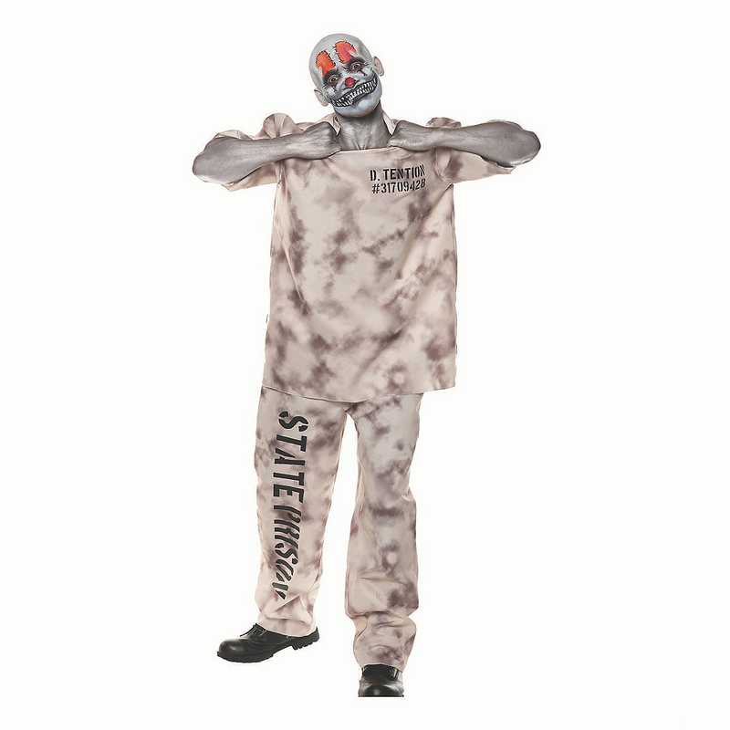 Adult D.Tention prisoner costume for Halloween events