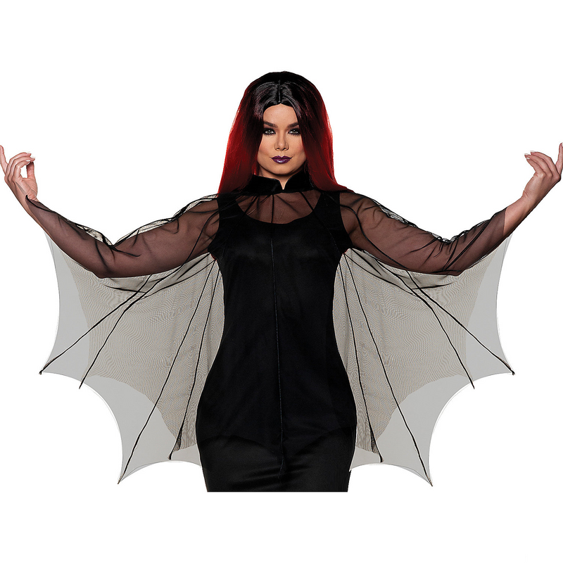 Spider web sheer poncho for Halloween costumes, spooky parties, haunted events and creative dress-up looks
