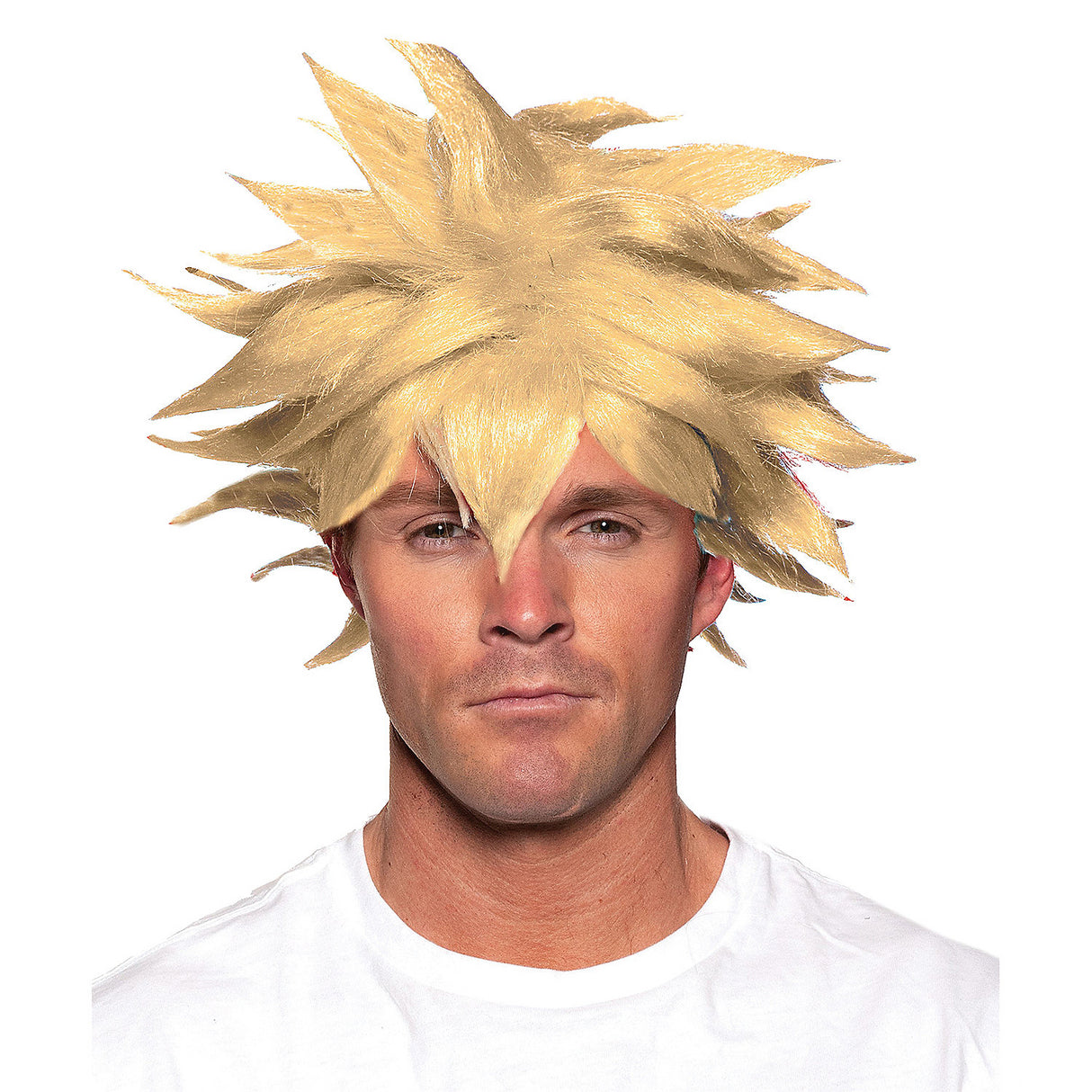 Premium Adult Blonde Spikey Anim Wig for Halloween Cosplay Parties and Themed Events