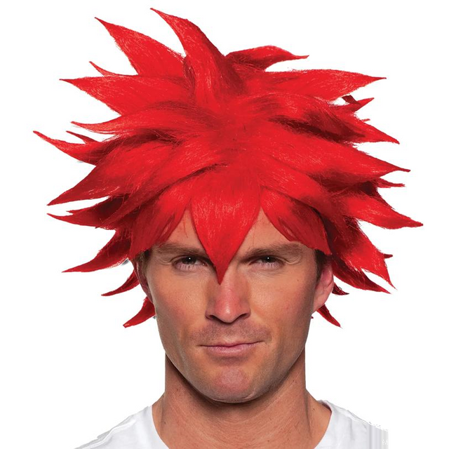 Adult Red Spikey Anime Wig