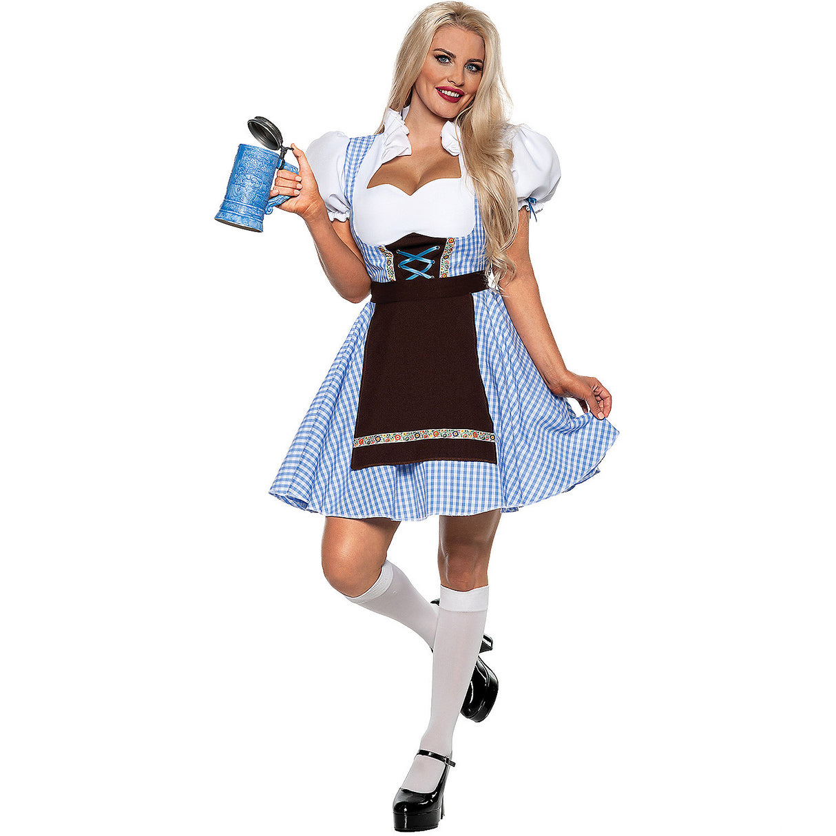 Stylish Oktoberfest Beer Girl Adult Costume for Celebrations Themed Parties and Oktoberfest Events
