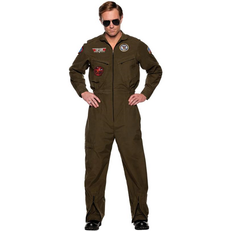 Navy Top Gun Men Pilot Jumpsuit