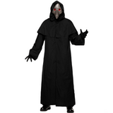 Hooded Horror Robe Adult Halloween Costume with Capelet