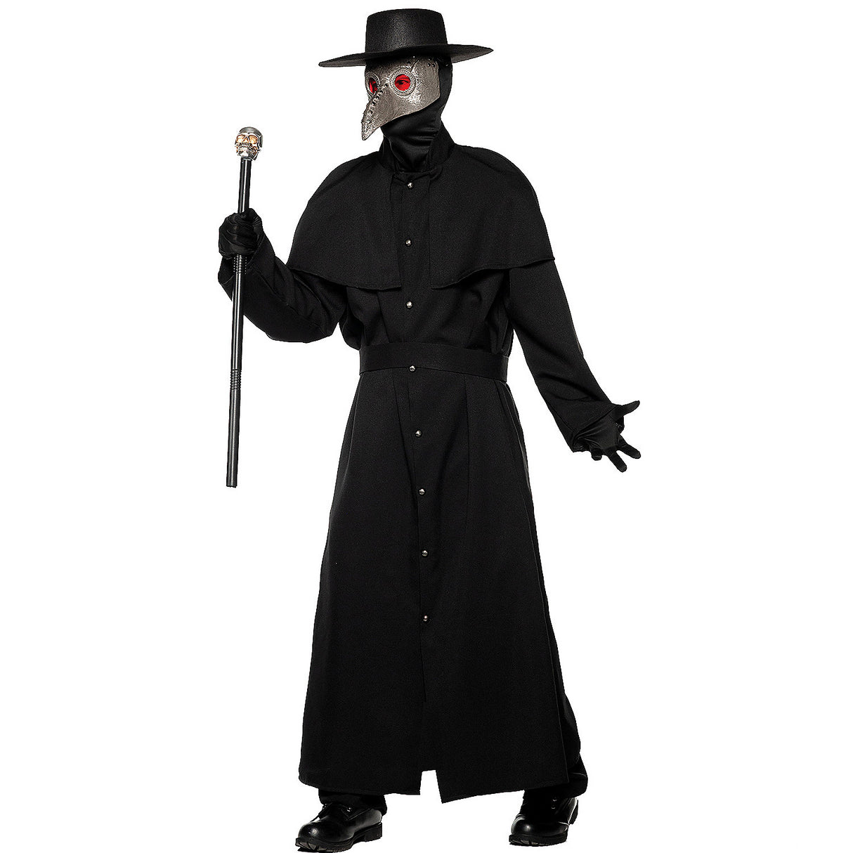 Classic Plague Doctor Robe Mask and Hat for Halloween Dress Up Parties and Themed Events