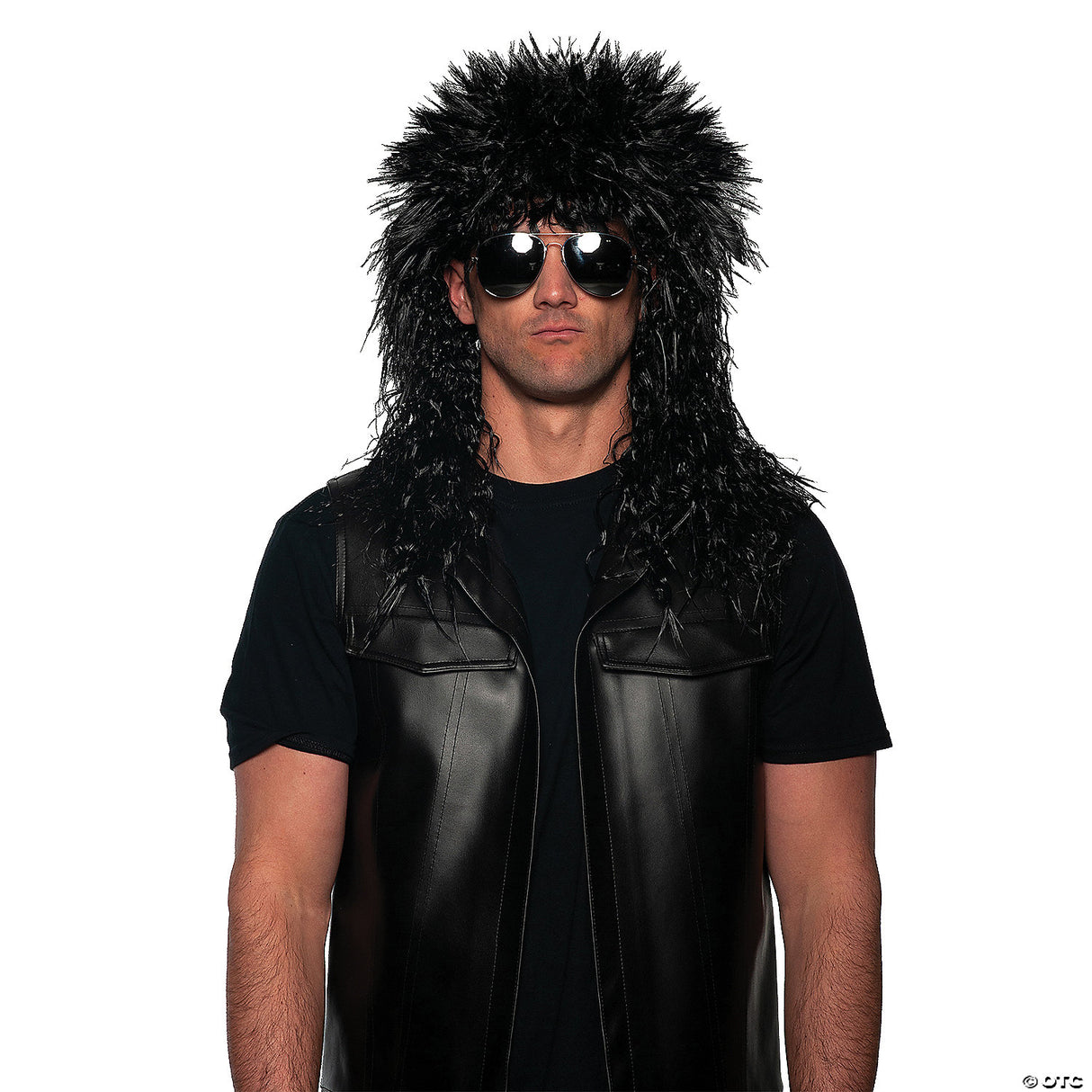 Stylish Black Rocker Wig for Concerts Halloween Parties and Themed Events