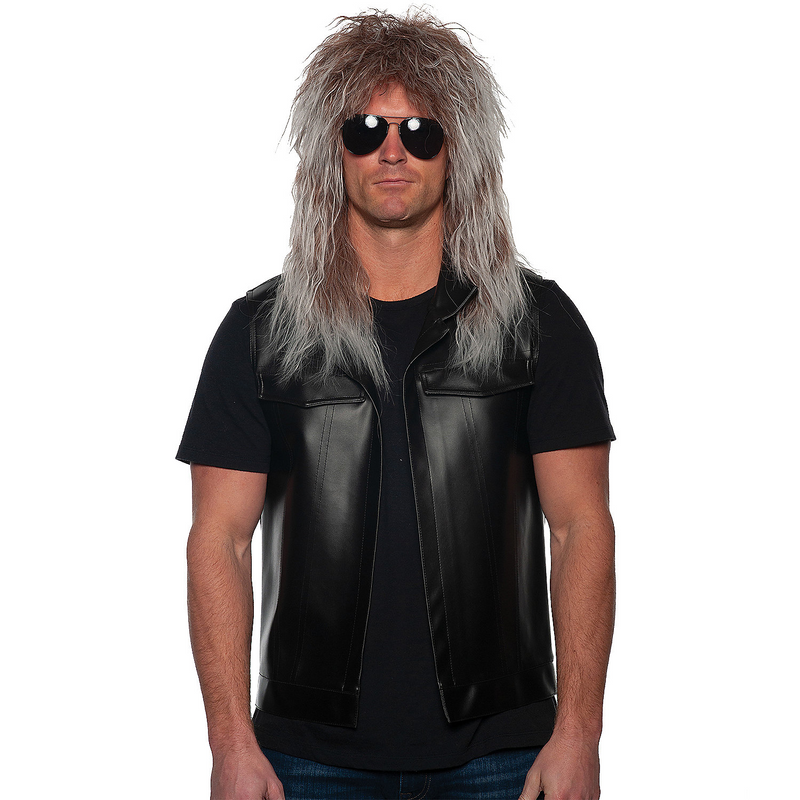 Grey Rocker Wig for Creative Hairstyles Costume Parties and DIY Costume Creations