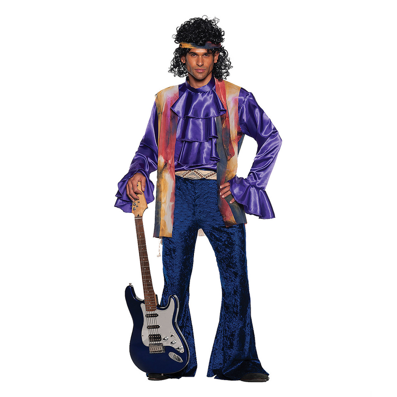 Men's 70s Rock Star Costume for Halloween Parties Theme Events and Creative Group Dress Up