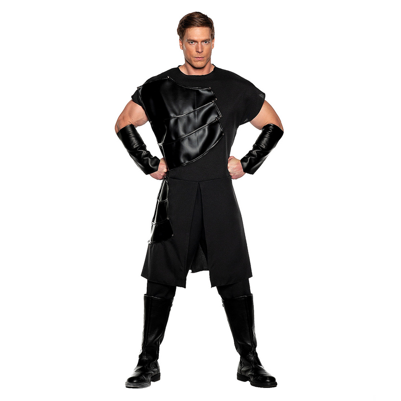 Authentic Men's Black Dragon Slayer Costume for Halloween Parties and Themed Events
