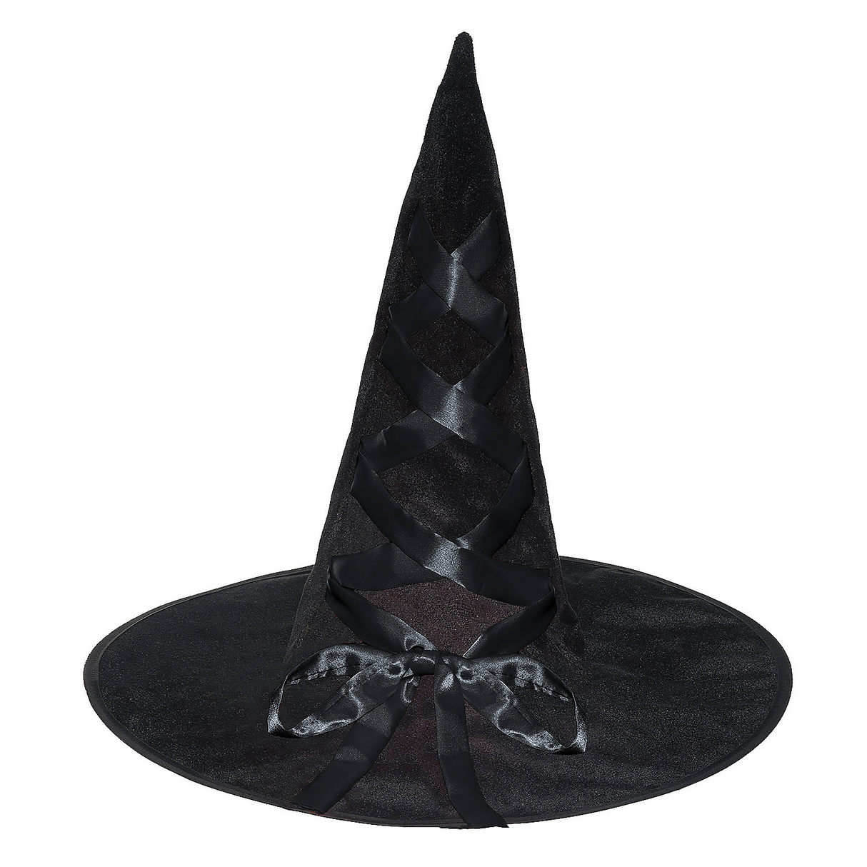 Witch Hat Ribbon Black Adult Costume Accessory