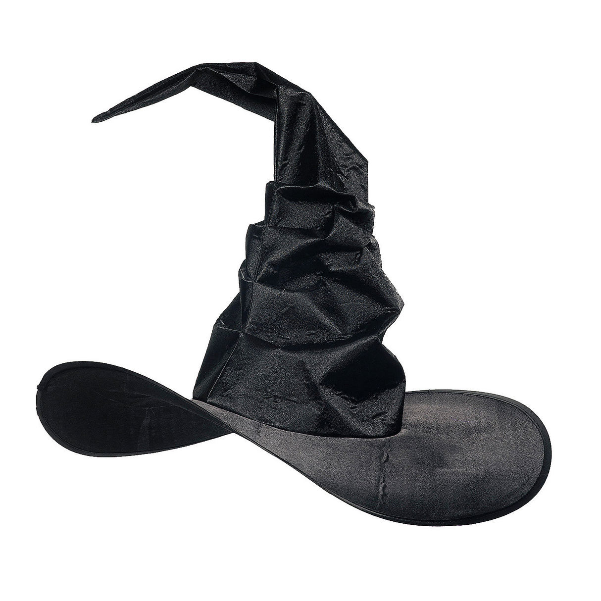 Witch Hat Curved Black Adult Costume Accessory