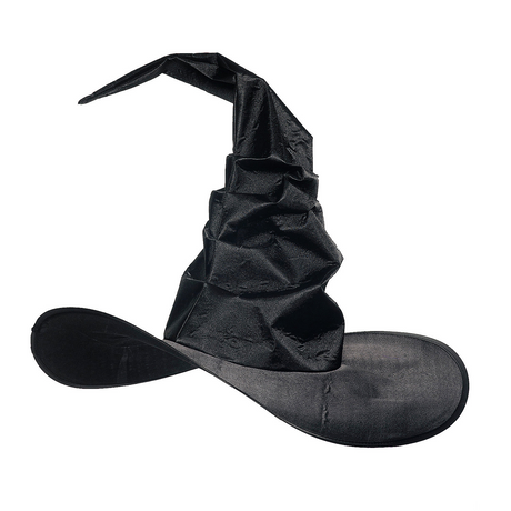 Witch Hat Curved Black Adult Costume Accessory