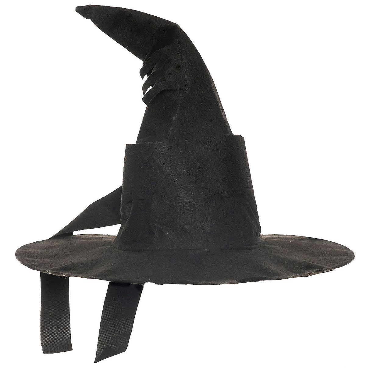 Wizard Hat Curved Black Adult Costume Accessory for Themed Parties Halloween Events and Dress Up Fun