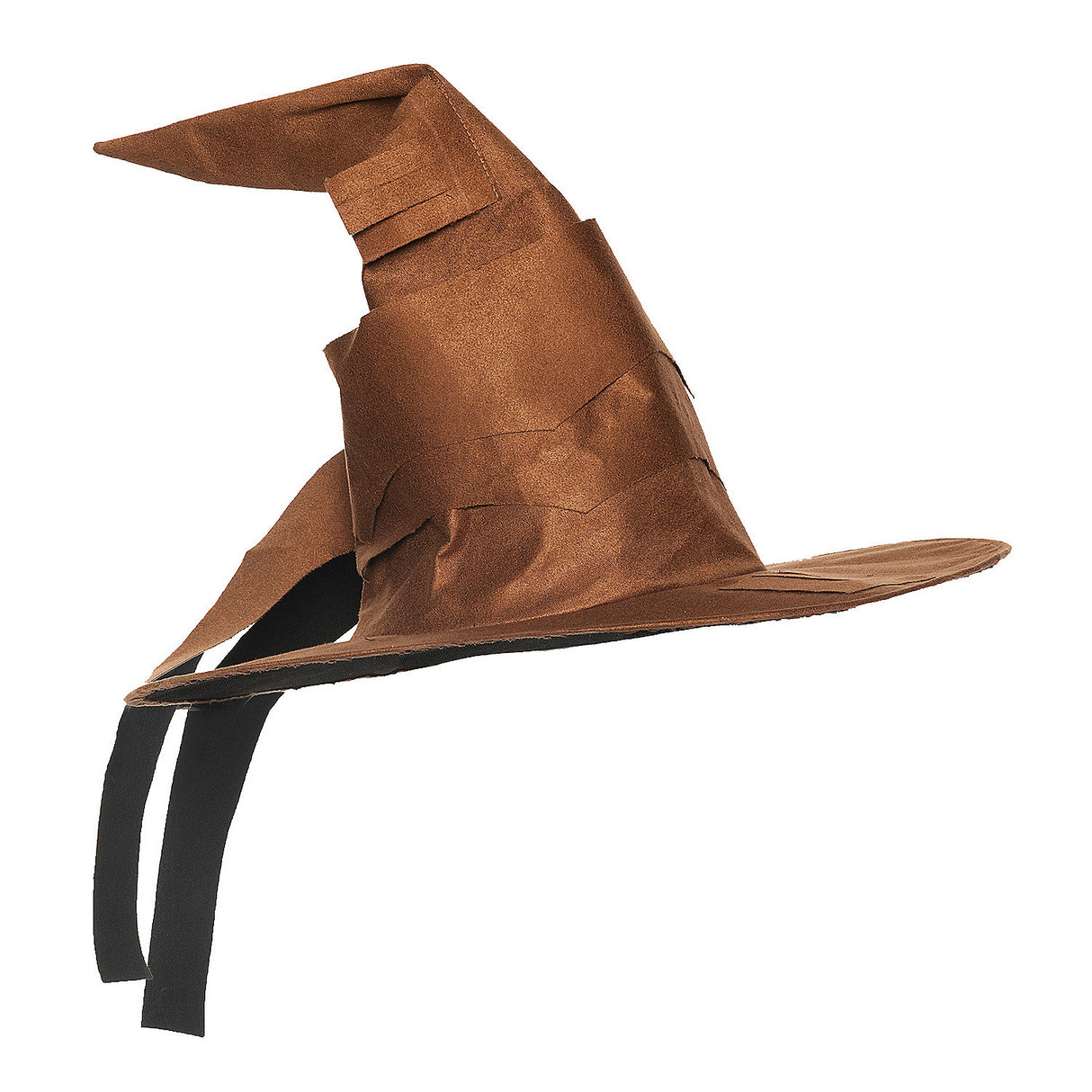 Premium Brown Curved Wizard Hat for Halloween Parties Costume Events and Character Transformations