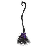 Witch Broom Black Costume Accessory
