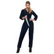 Women's Blue Horror Jumpsuit Costume