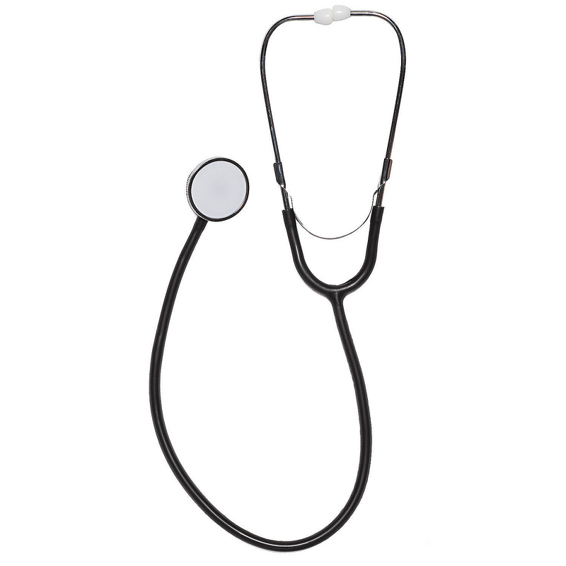 Realistic Black Stethoscope Medical Costume Accessory for Doctor Nurse Dress Up and Halloween Events