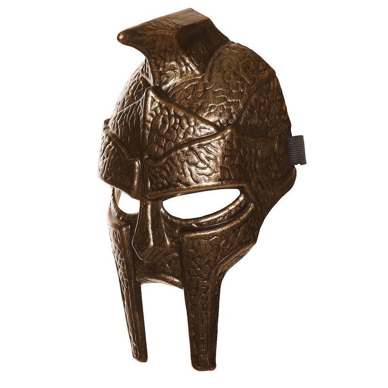 Durable Adults Bronze Roman Soldier Helmet Face Mask for Historical Events and Costume Parties