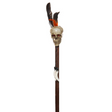 Underwraps Costumes Adults Witch Doctor Staff with Skull & Feathers
