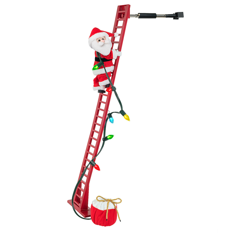 Charming Climbing Plush Santa Decoration for Festive Christmas Home Decor and Holiday Cheer