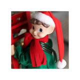 43 Inch Animated Ladder Climbing Elf Christmas Decoration for Holiday Cheer and Festive Decor