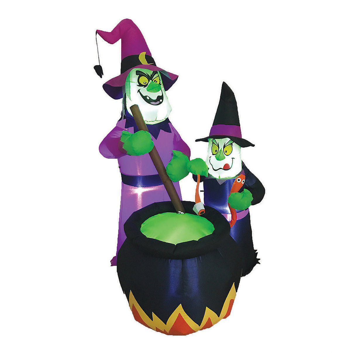 Witches Brew Inflatable with LED Lights for Halloween Yard Decorations and Spooky Parties